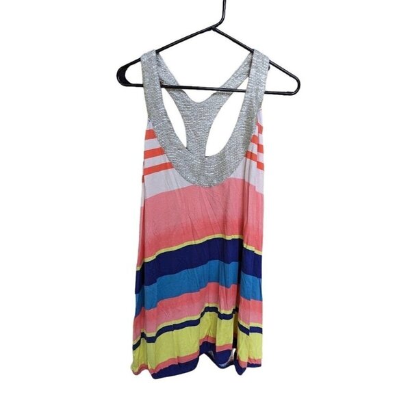 Lane Bryant Women’s Multicolored Striped Tank Top Racerback Size 26/28 - Picture 1 of 5